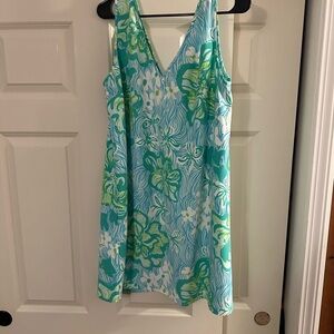 Lilly Pulitzer Floral V-Neck Sleeveless Dress - Size 14
